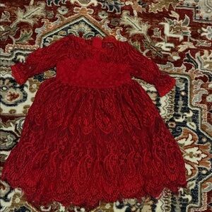 Trish Scully Red Lace Dress